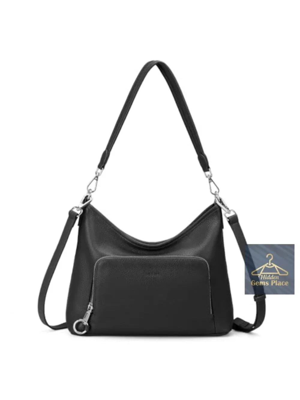 Genuine Leather Hobo Bag with RFID Blocking Wallet Crossbody Shoulder Handbag